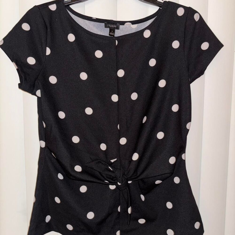 Ann-taylor Women's Black and Navy Blouse